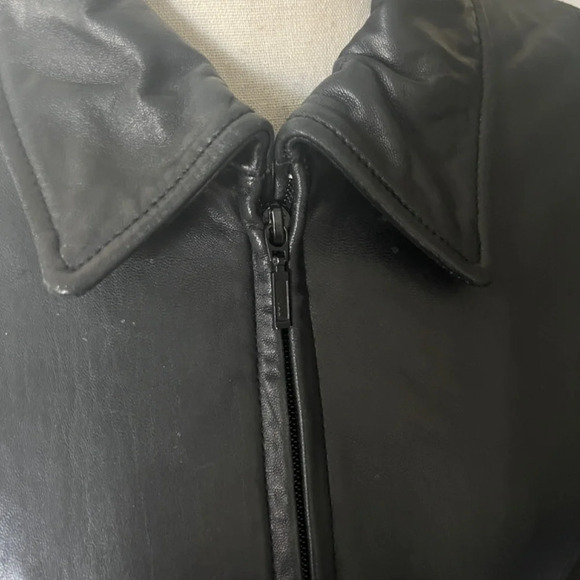 Vintage DANIER Canada Black Leather Jacket Removable Insulated Liner L 10 - 12 - Picture 10 of 10